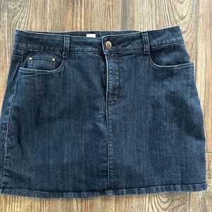 croft & barrow Dark Blue Denim Mini Skort